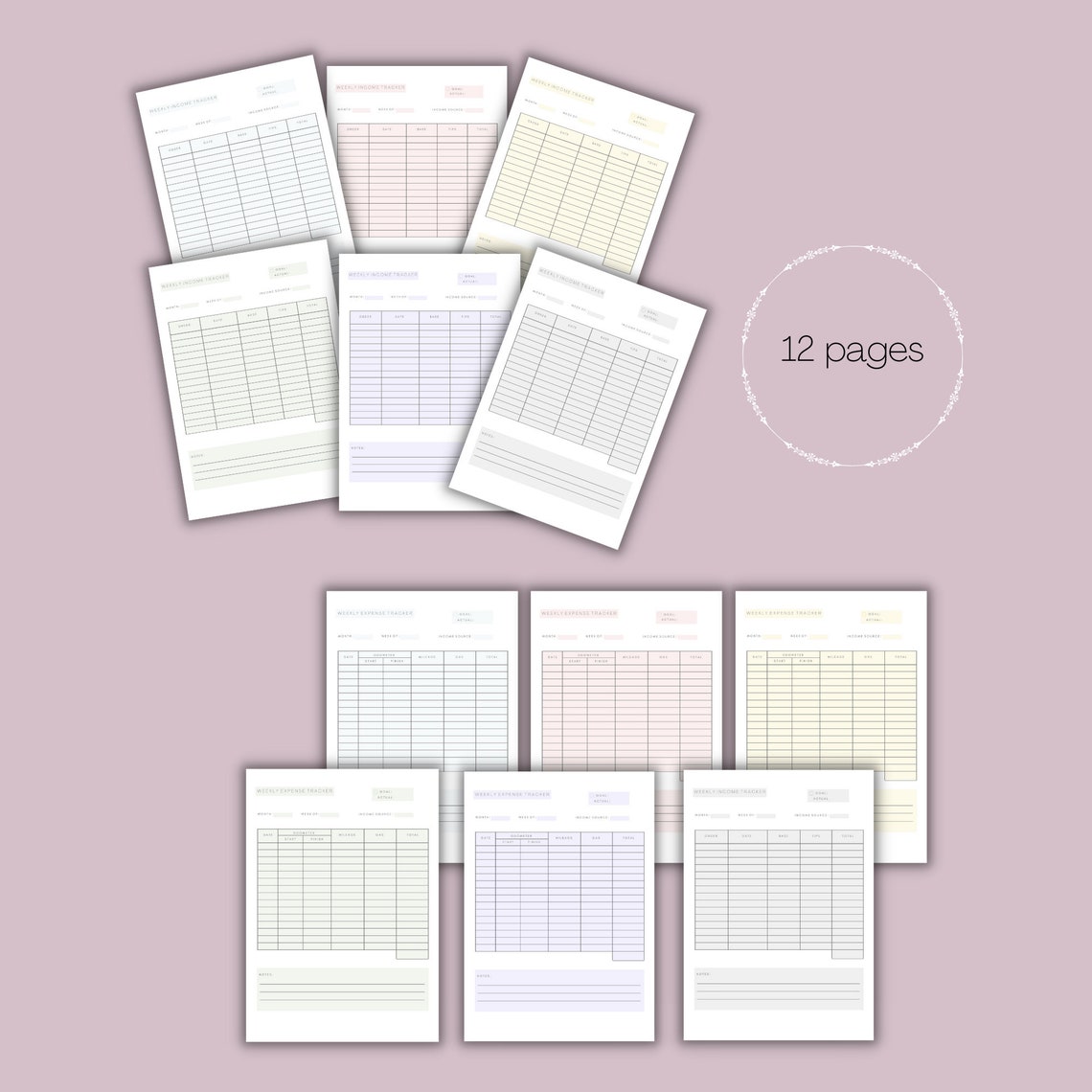 Mileage Log Book Printable: Food Grocery Delivery Driver | Door Dash ...