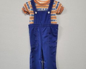 Vintage Health-Tex Kids Overall Baseball Tee set Size 9 months