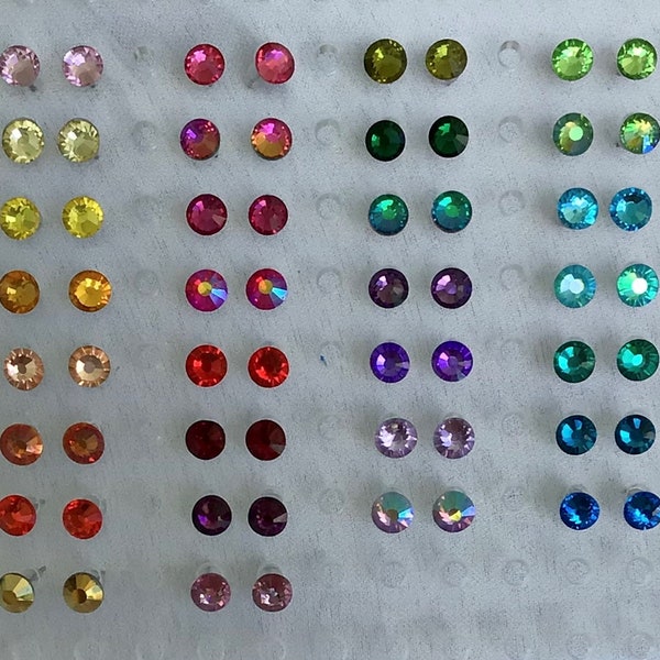 Riff Ram Rhinestone Stud Earrings