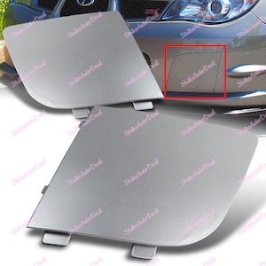 May include: Two silver car bumper covers. The covers are made of a smooth, textured plastic. The covers are designed to protect the bumper from scratches and dents.