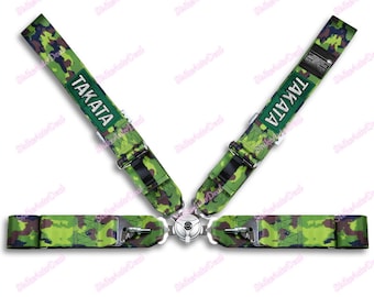 4 Point Snap-On 3" With Camlock Racing Seat Belt Harness Camouflage TAK Universal New