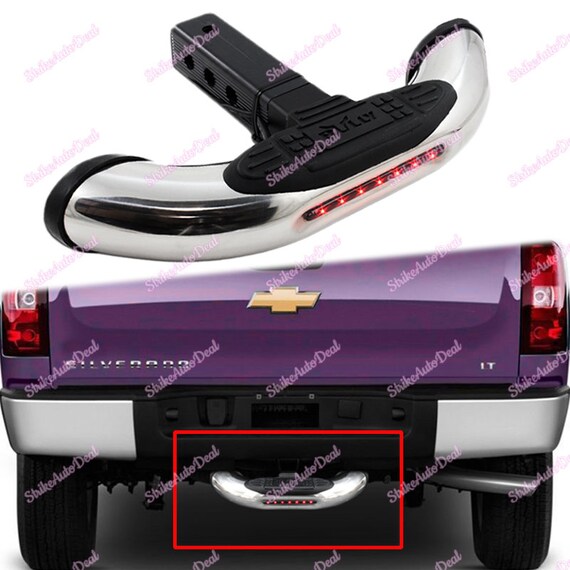 thumbnail image 2 of Bully Chrome 1.25" & 2" Hitch Rear Tow Trailer Receiver LED Back Step Bar 2 of 4