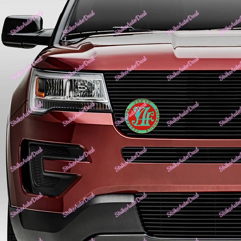 Red JAF Logo Japan Automobile Federation JDM Car Grille Emblem - Foto 13