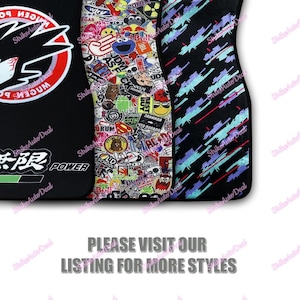 Nieuwe 4-delige JDM-stijl Racing stoffen vloermatten interieurtapijten Universeel