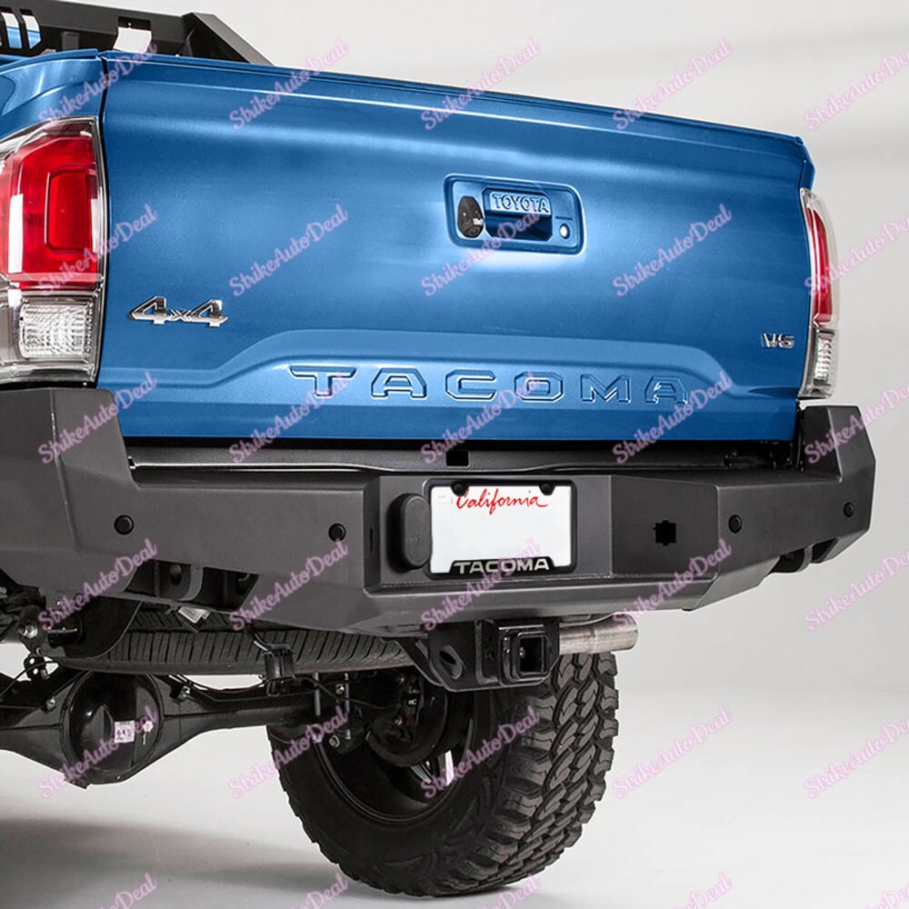 For Toyota Tacoma Black Stainless Steel Laser Etched License Plate  