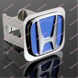 Au-Tomotive Gold For HONDA Blue Red Black Fill Chrome Stainless Hitch Cover Plug For 2&quot;Trailer Tow Receiver