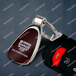 Au-Tomotive Gold Für Jeep Gladiator Weinrot Tropfen Schlüsselanhänger Schlüsselanhänger Fob - KCBUR. Froh