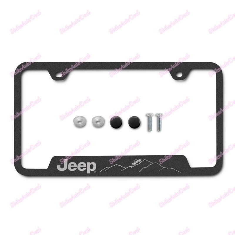 License plate frame sale jeep