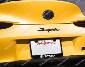 For Toyota Black Stainless Steel Laser Etched License Plate Frame - SP.TOY.UB