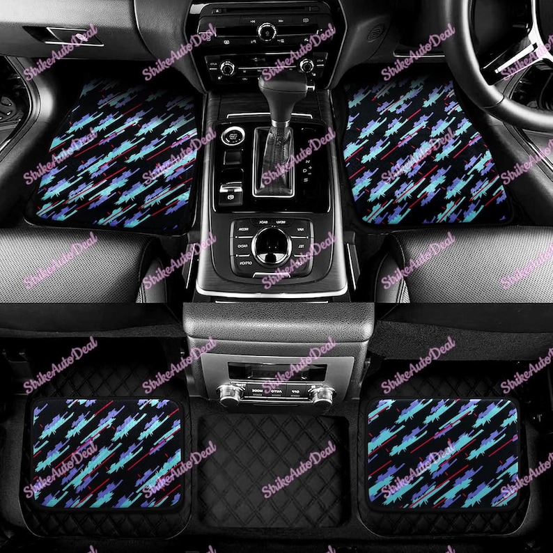 New 4pcs JDM Style Racing Fabric Floor Mats Interior Carpets Universal ...