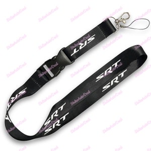 Brand New Official Licensed Product Made by Au-Tomotive Gold , For Dodge SRT Black Car Neck Strap Lanyard Keyring Key Chain Cellphone 1pcs