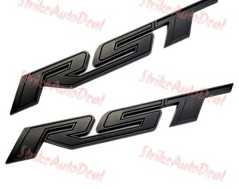 2PCS For 2019 2020 2021 Chevrolet Chevy Silverado 1500 RST Tailgate Emblem Badge Sticker 3D