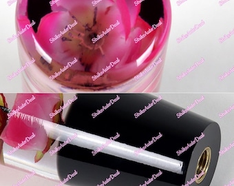 15CM Pink Rose Garden Clear Flower Shift Knob Shifter Gear Shift Knob Shift Lever Knob Car Gear Stick Head Unique Shift Handle Knob