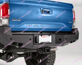 Marco de matrícula grabado con láser de acero inoxidable negro para Toyota Tacoma, 1 unidad