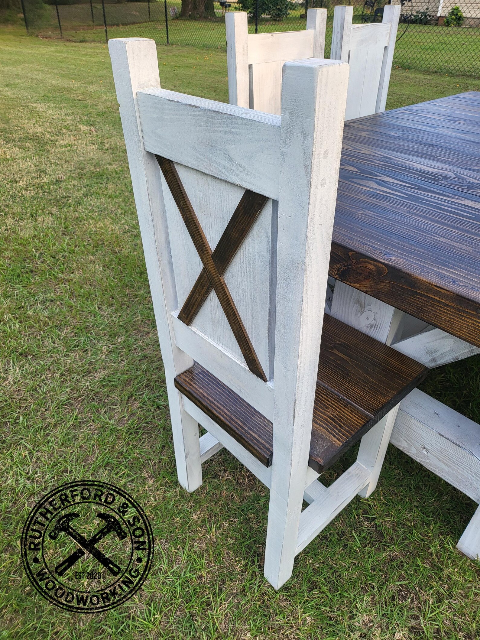 Timber Frame Farmhouse Table Set - Etsy