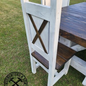 Timber Frame Farmhouse Table Set - Etsy