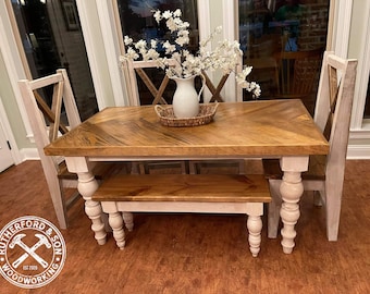 Farmhouse Herringbone Table Set