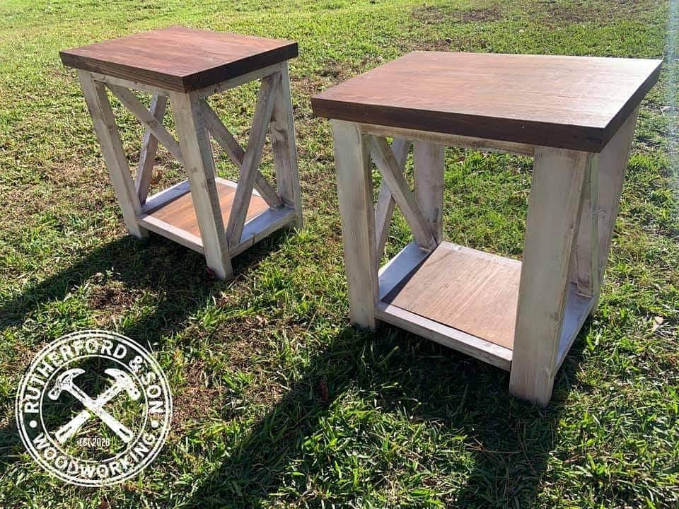 Farmhouse Coffee and End Tables Set Etsy
