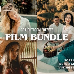 30 FILM Lightroom Presets, Film Presets, Vintage Presets, Retro Presets, Lightroom Mobile Presets, Grain Presets, Instagram Presets