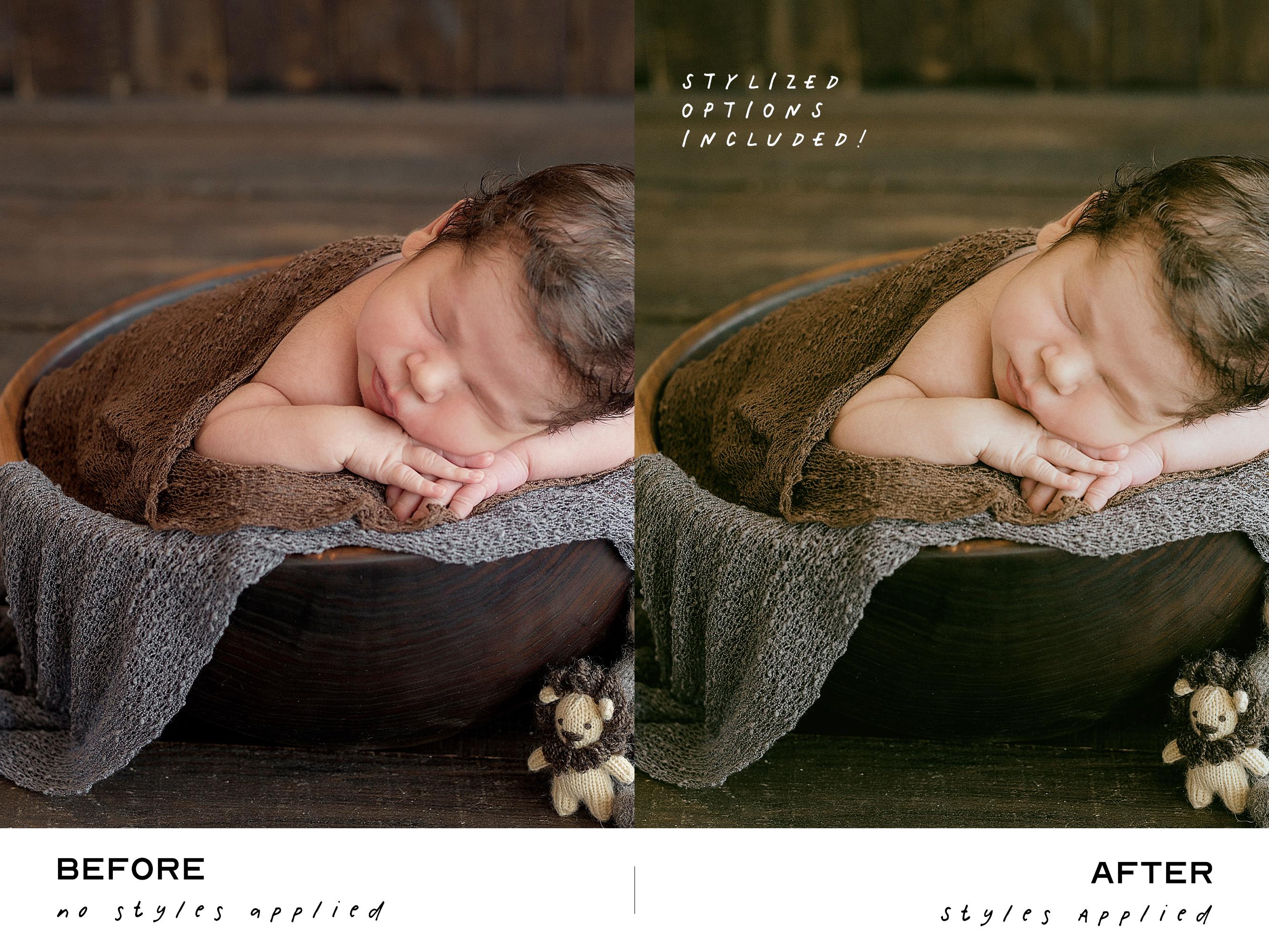 新生児用 Capture One スタイル、赤ちゃんの肌色スタイル、ポート 
