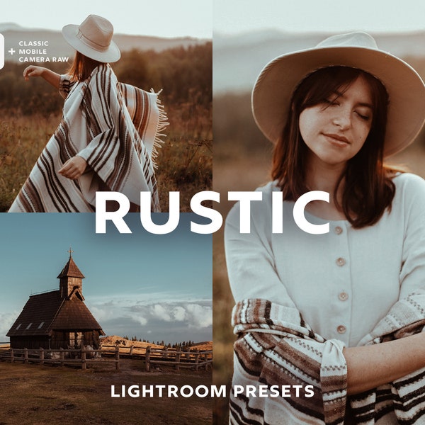 10 RUSTIC Lightroom Presets, Vintage Presets, Instagram Filter, Vintage Preset, Moody Earthy Presets for Blogger, Boho Presets, Bohemian