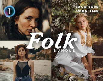 FOLK Capture One Styles, Moody Styles Bundle, Rustic Presets, Earthy Presets, Cinematic Presets, Instagram Presets