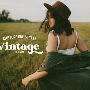 10 Vintage Film Capture One Style Pack, Retro Styles, Disposable Camera Aesthetics, Analog Preset, Nostalgic Preset, 90s vibe