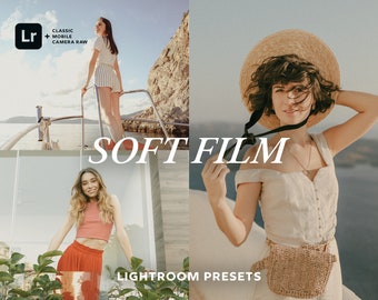 10 ajustes preestablecidos de Lightroom SOFT FILM, ajustes preestablecidos de película, ajustes preestablecidos vintage, ajustes preestablecidos de Lightroom Mobile, ajustes preestablecidos retro, ajustes preestablecidos de Instagram