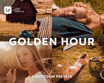 10 preset Lightroom GOLDEN HOUR, preset tramonto, preset caldi, preset Lightroom Mobile, preset terrosi, preset Instagram