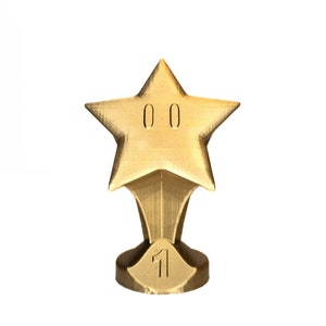 Painted Star Trophy Gold/Silver/Bronze (1st/2nd/3rd)