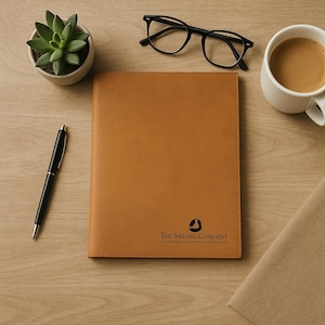 Personalised Leather Portfolio, Custom Portfolio with Refillable Notebook, Personalised Notebook, Engraved Gift, Gift for Him, Gift for Dad