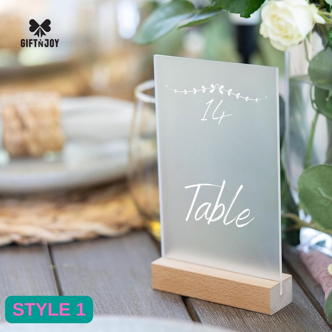 Table Numbers Wedding, Acrylic Table Numbers, Customised Table Number ...