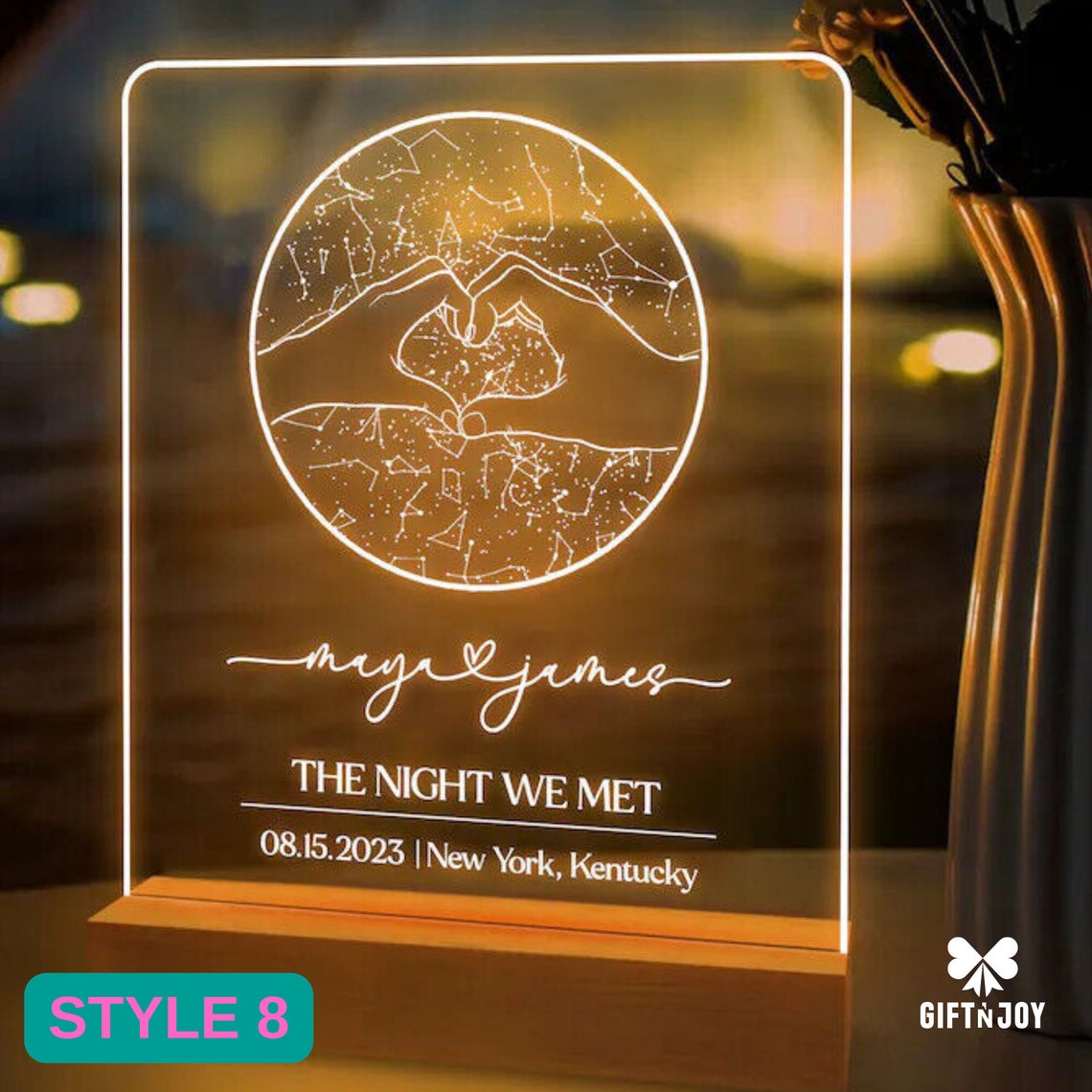 Custom Star Map By Date, Stars Chart Gift For Couples, Customized Star Map Night