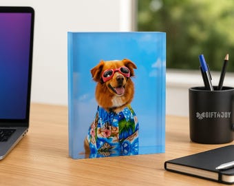 Personalized Acrylic Photo Block – Custom Anniversary Gift, Desk Decor