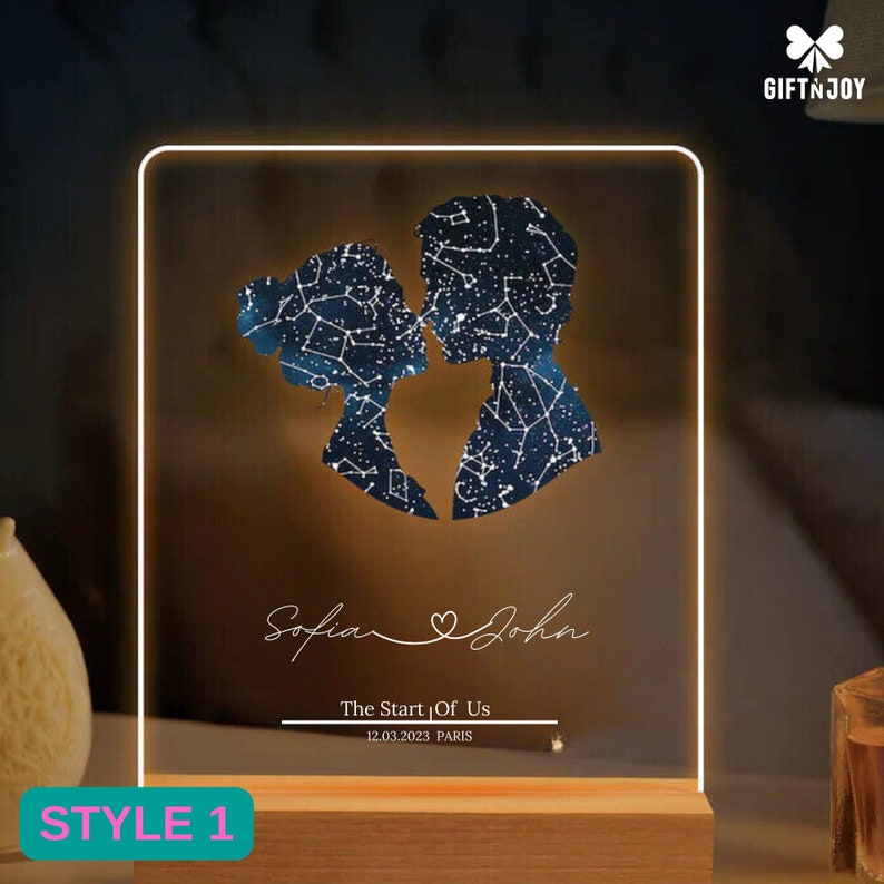 Custom Star Map By Date, Stars Chart Gift For Couples, Customized Star Map Night