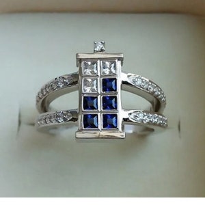 Princess Diamond Doctor Who Inspirierter Verlobungsring, Doctor Who Tardis Ehering, Doktor Jahrestag Ring