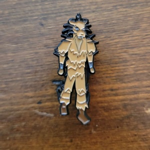 Larupia hunter outfit themed Enamel Festival Pin