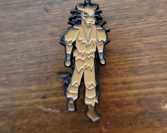 Larupia hunter outfit themed Enamel Festival Pin