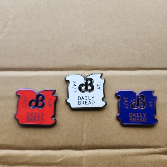 Daily Bread bread clip enamel pin for festival rave edm wear