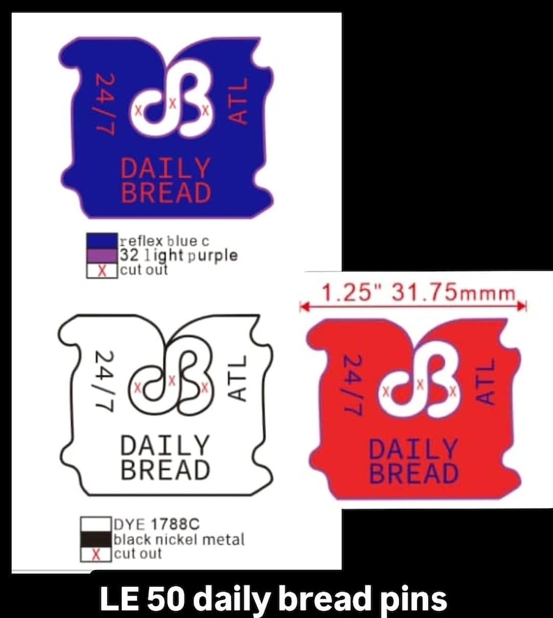 Daily Bread bread clip enamel pin for festival rave edm wear image 3