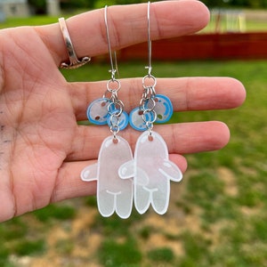 Bubble Buddy (white) Earrings
