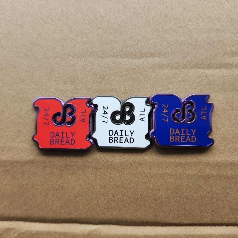 Daily Bread bread clip enamel pin for festival rave edm wear image 2