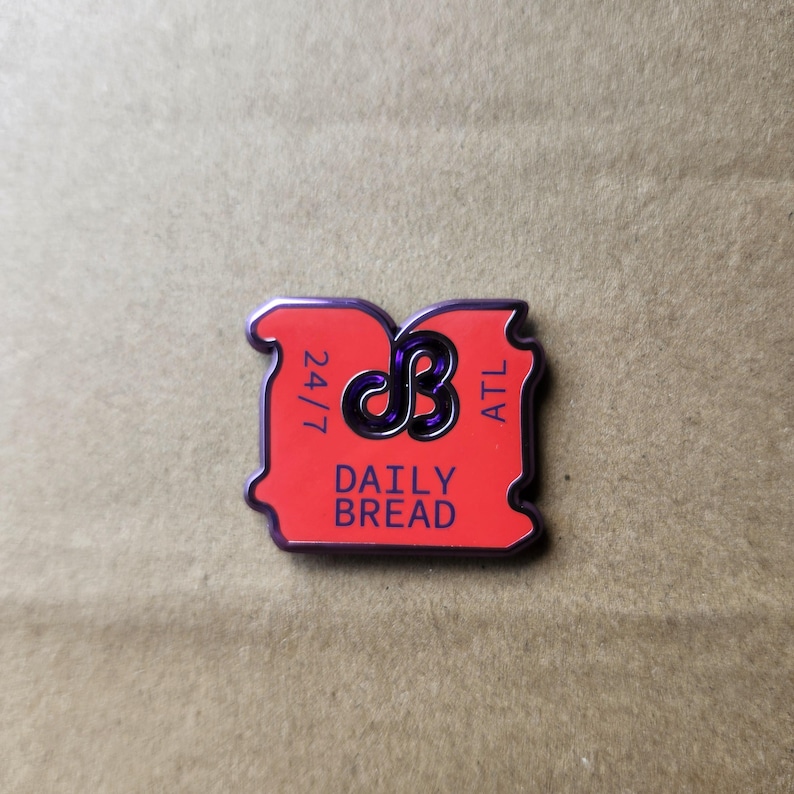 Daily Bread bread clip enamel pin for festival rave edm wear image 5