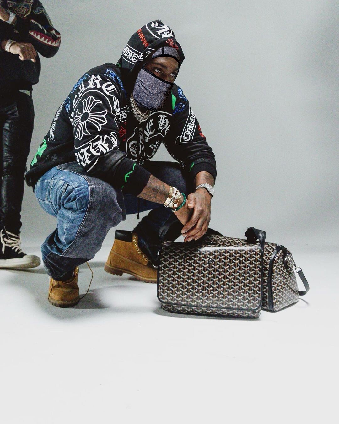 Pooh Shiesty Mask Balaclava Ski Mask Chevron Monogram Etsy Canada