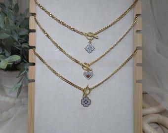 GRACE |  Dainty Pearl Bar Necklace | Hmong Inspired Necklace