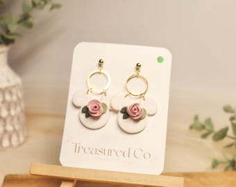 Cressida | Disney icon earring | Floral mickey mouse earrings | Polymer clay earrings