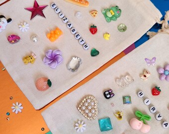 Reusable 90's nostalgic charm kids party bags, favours, pencil case, junk bag