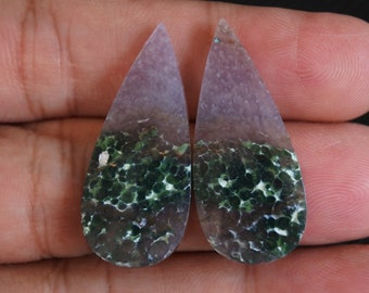 Grape Agate Purple Pair