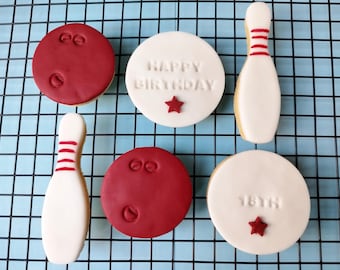 Bola de bolos personalizada, regalo de cumpleaños, galletas, galletas de azúcar, pasteles, papel para fiestas, postal, hecho a mano, regalo casero, regalo en caja para 16 años