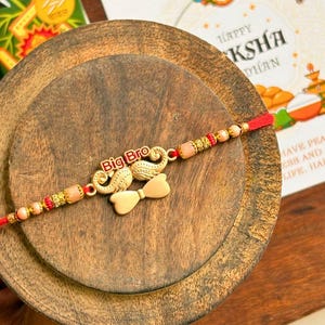 Big Bro Handmade Rakhi for Raksha Bandhan | Pack Of 2 Handmade Rakhee | Brothers Sister Rakhee  |Kumkum Tilak Akshat